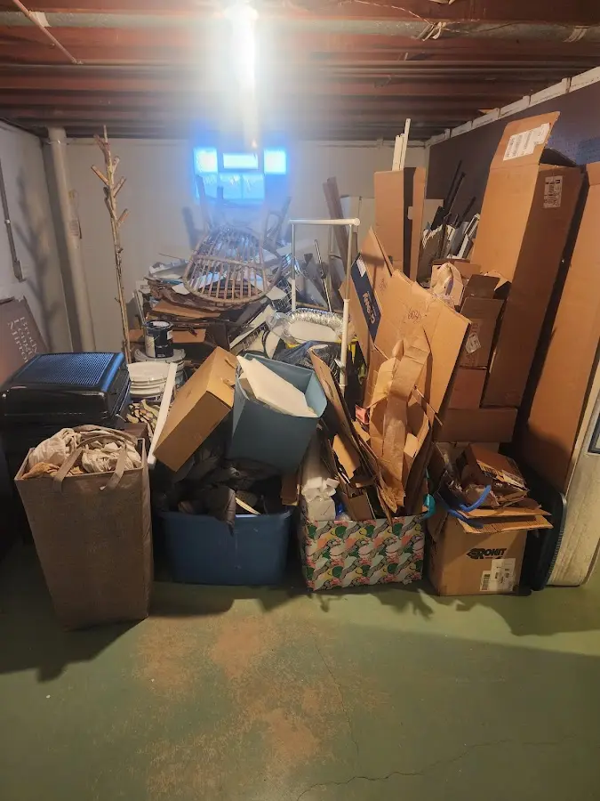 Roll-off dumpster container at job site for Yard Waste Dumpster Rental in Gardner